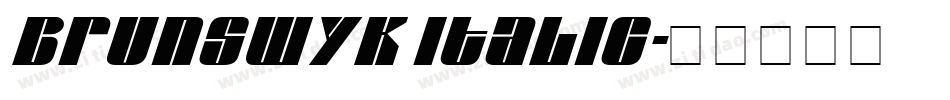 Brunswyk Italic字体转换